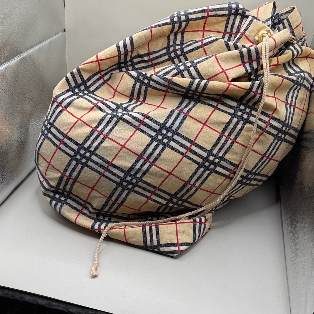 Burberry Navy Towel with Drawstring Bag Attached - Picture 1 of 8